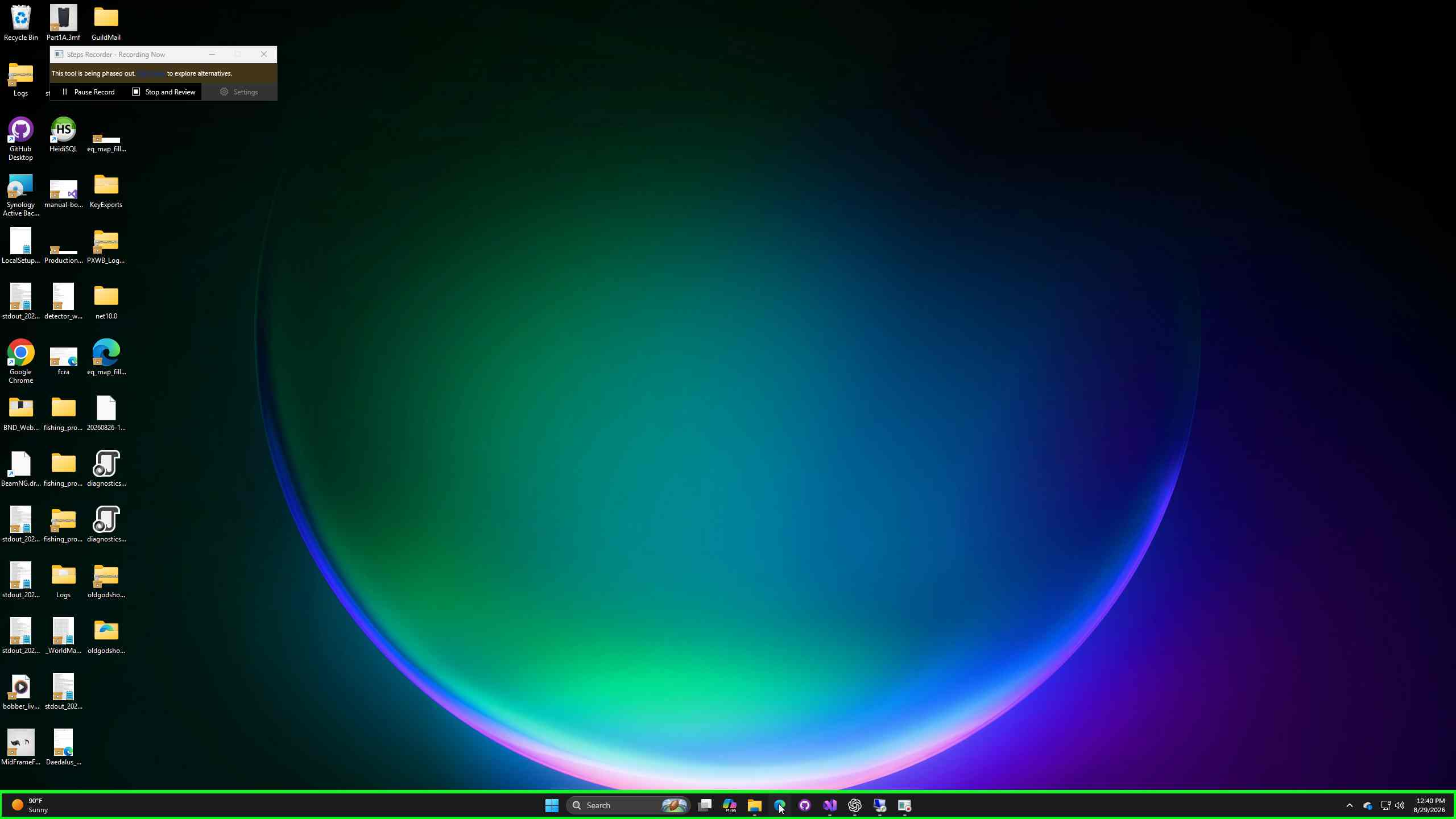 Opening Microsoft Edge