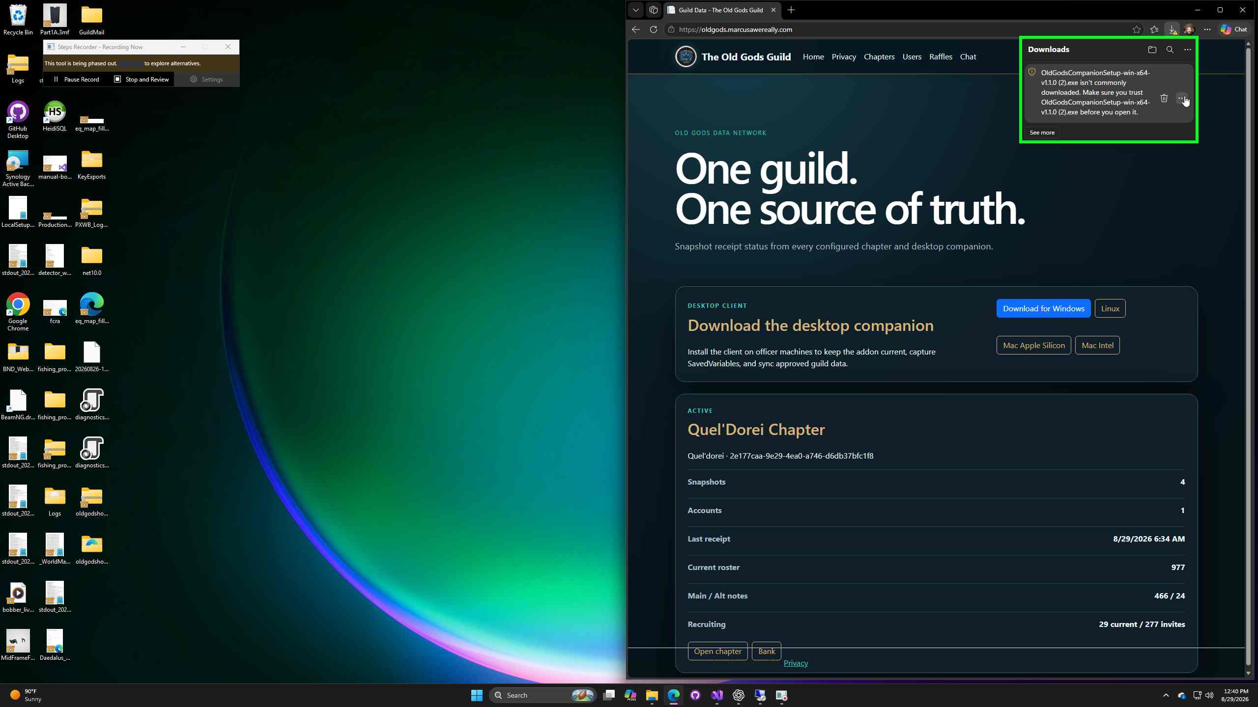 Edge Downloads More actions menu