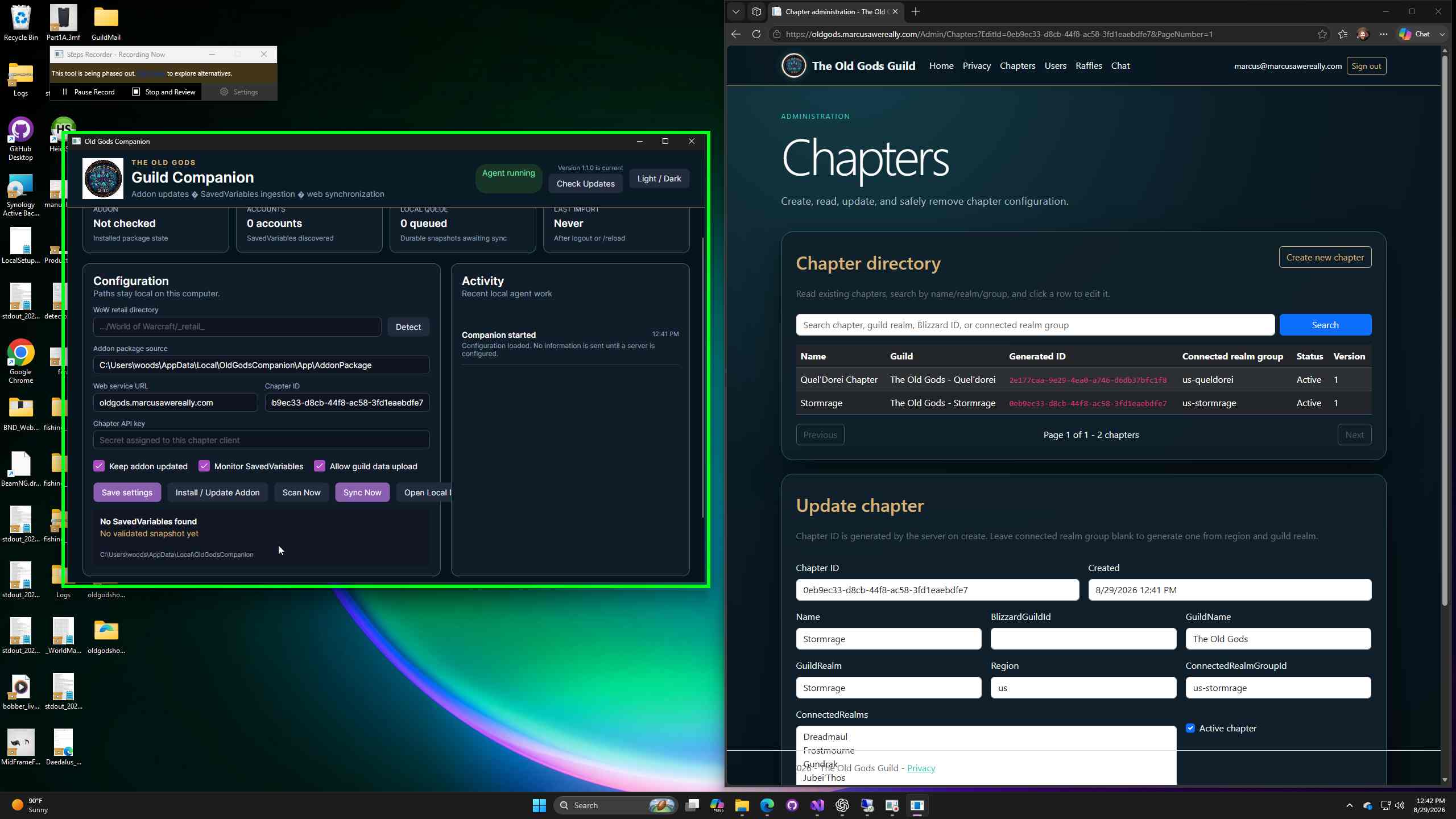 Companion synchronization options